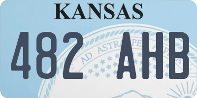 KS license plate 482AHB