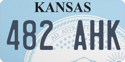 KS license plate 482AHK