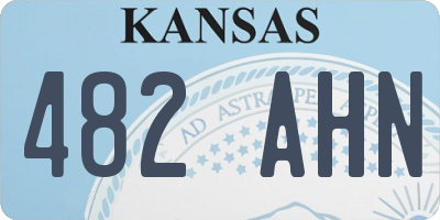 KS license plate 482AHN