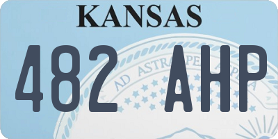 KS license plate 482AHP