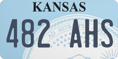 KS license plate 482AHS