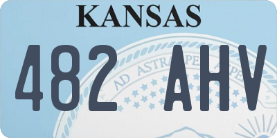KS license plate 482AHV