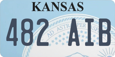 KS license plate 482AIB