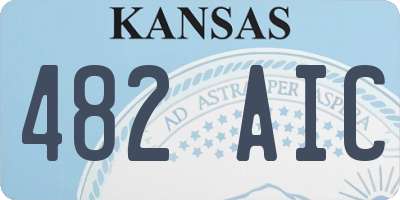KS license plate 482AIC
