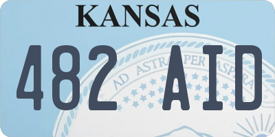 KS license plate 482AID