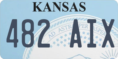 KS license plate 482AIX