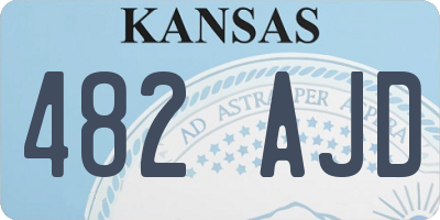 KS license plate 482AJD