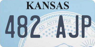 KS license plate 482AJP