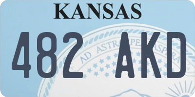 KS license plate 482AKD