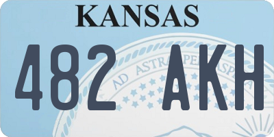 KS license plate 482AKH