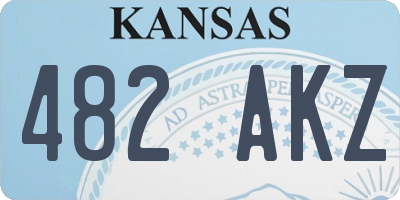 KS license plate 482AKZ