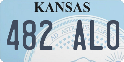KS license plate 482ALO