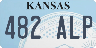 KS license plate 482ALP