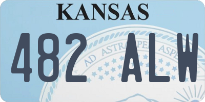 KS license plate 482ALW