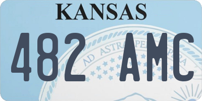 KS license plate 482AMC