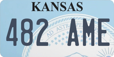 KS license plate 482AME