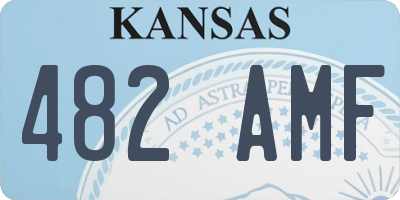 KS license plate 482AMF