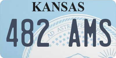 KS license plate 482AMS