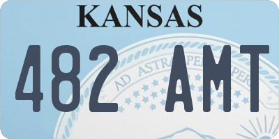 KS license plate 482AMT