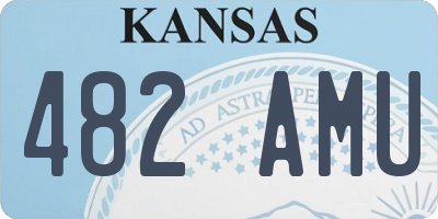 KS license plate 482AMU