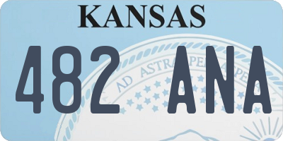 KS license plate 482ANA