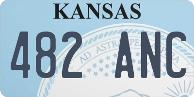 KS license plate 482ANC