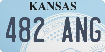 KS license plate 482ANG