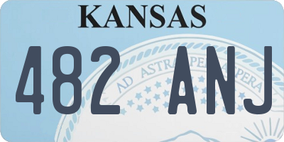 KS license plate 482ANJ