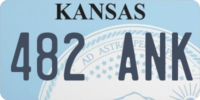 KS license plate 482ANK
