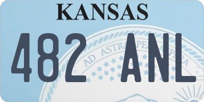 KS license plate 482ANL