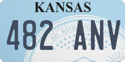 KS license plate 482ANV