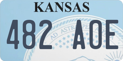 KS license plate 482AOE