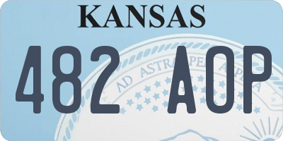 KS license plate 482AOP