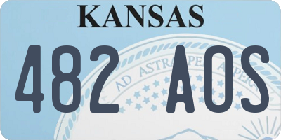KS license plate 482AOS