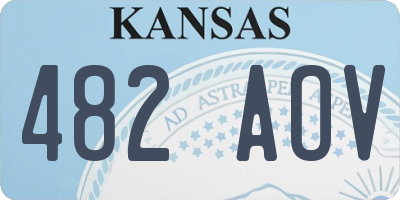 KS license plate 482AOV