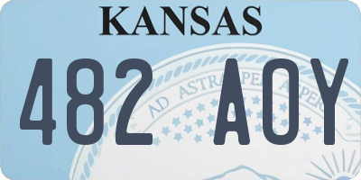 KS license plate 482AOY
