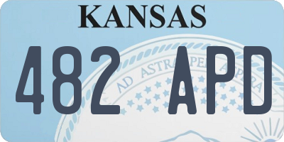 KS license plate 482APD