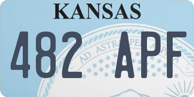 KS license plate 482APF
