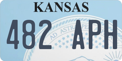 KS license plate 482APH