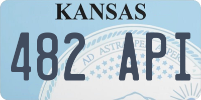 KS license plate 482API