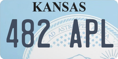KS license plate 482APL
