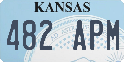 KS license plate 482APM
