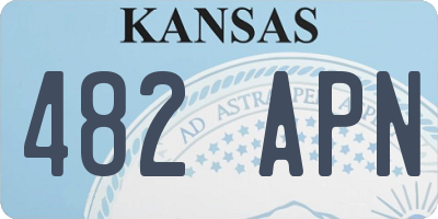KS license plate 482APN