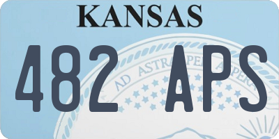 KS license plate 482APS