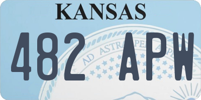 KS license plate 482APW