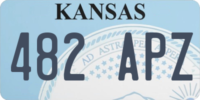 KS license plate 482APZ