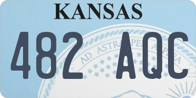 KS license plate 482AQC