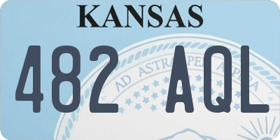 KS license plate 482AQL