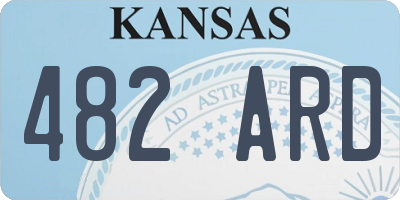 KS license plate 482ARD