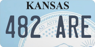 KS license plate 482ARE
